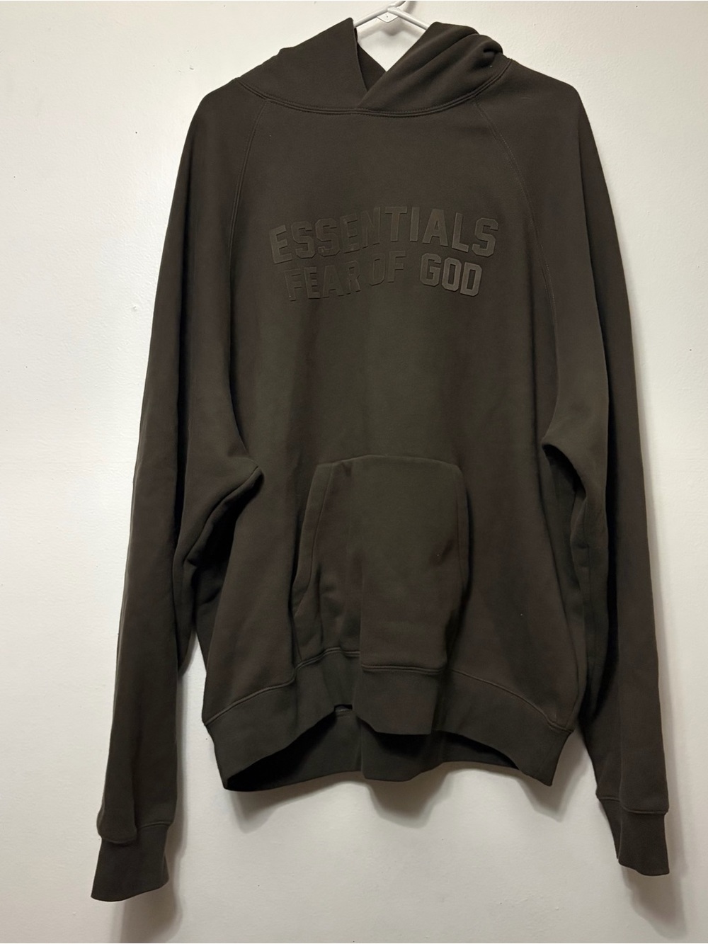 Men’s Fear of God Essentials Hoodie 'Off Black' Size L